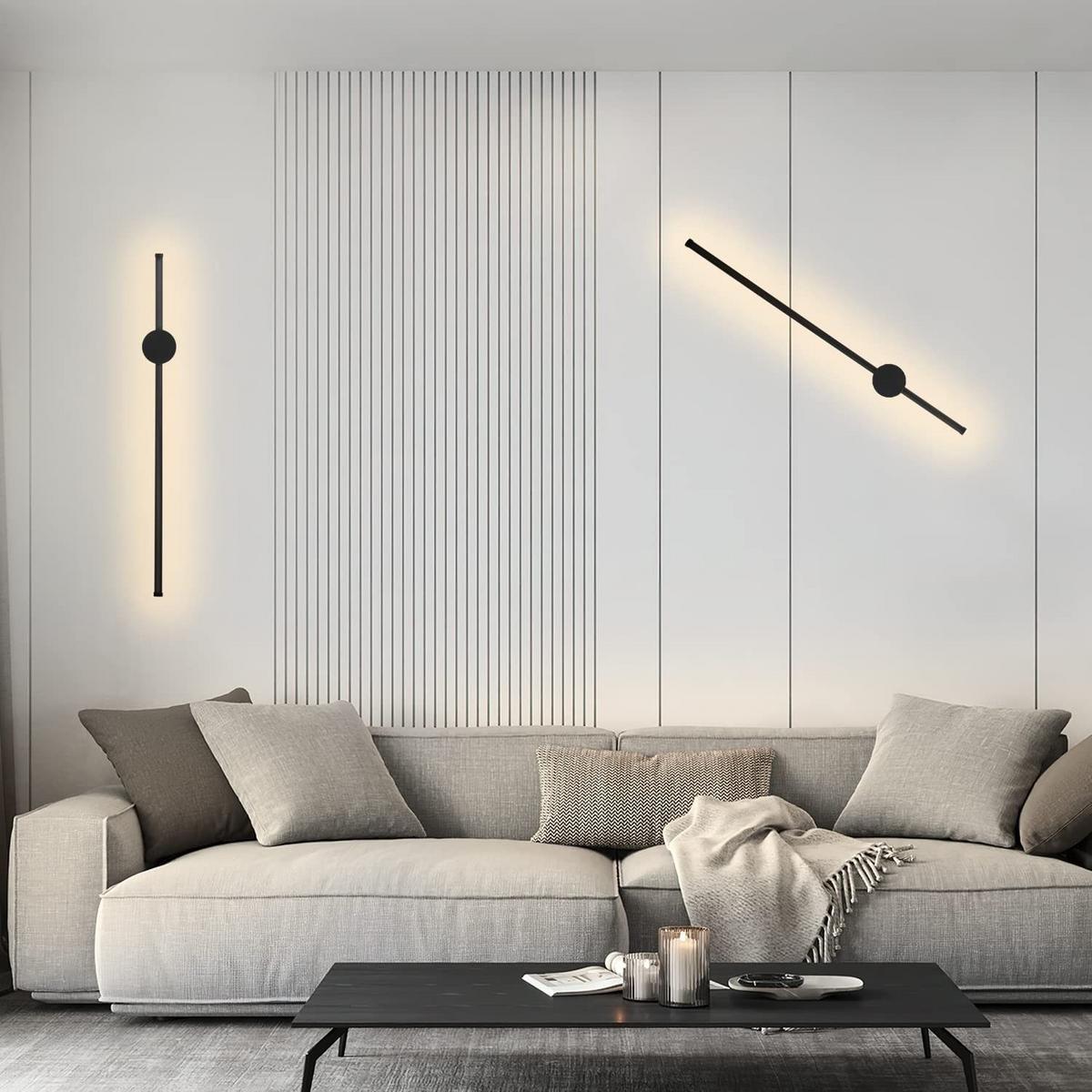 LED-WANDLEUCHTE Glowstone 60/10/6 cm - Schwarz, Metall (10/6/60cm) - ZMH