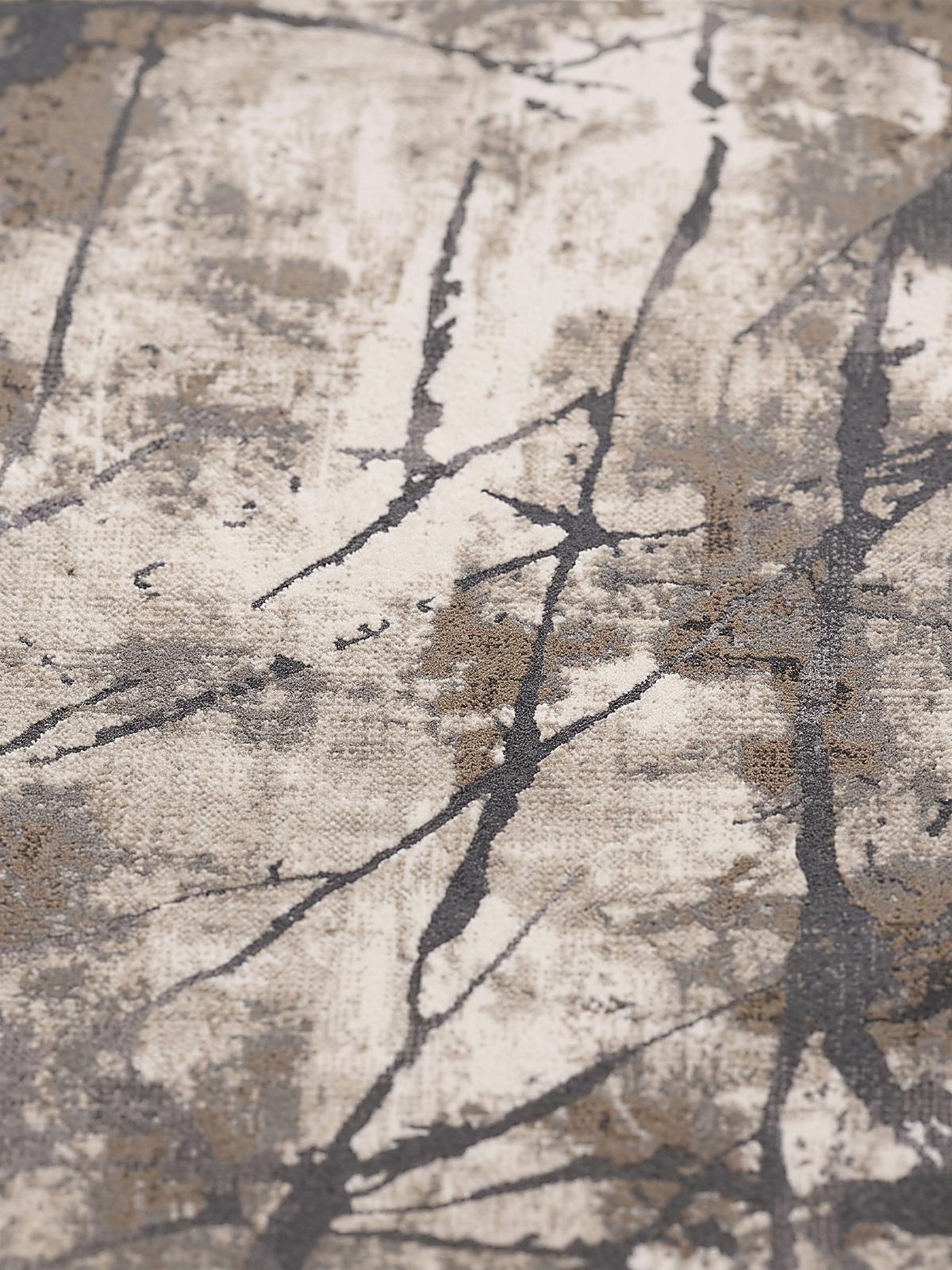 TEPPICH Kurzflor OGLIO Abstrakt Polypropylen-Polyester Natur 200 x 290 cm - Beige, Textil (200/290cm) - KADIMA DESIGN