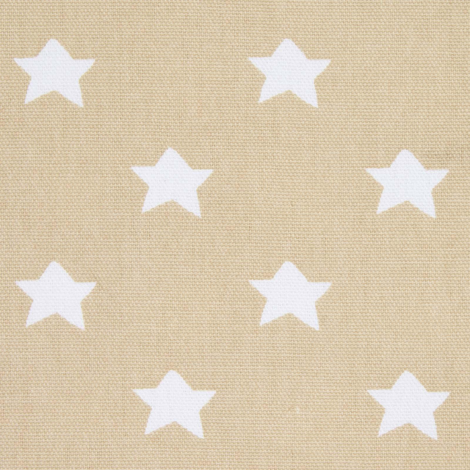 BAUMWOLLSTOFF Meterware Sterne beige, 150 cm - Beige, Textil (150/100cm) - Homescapes
