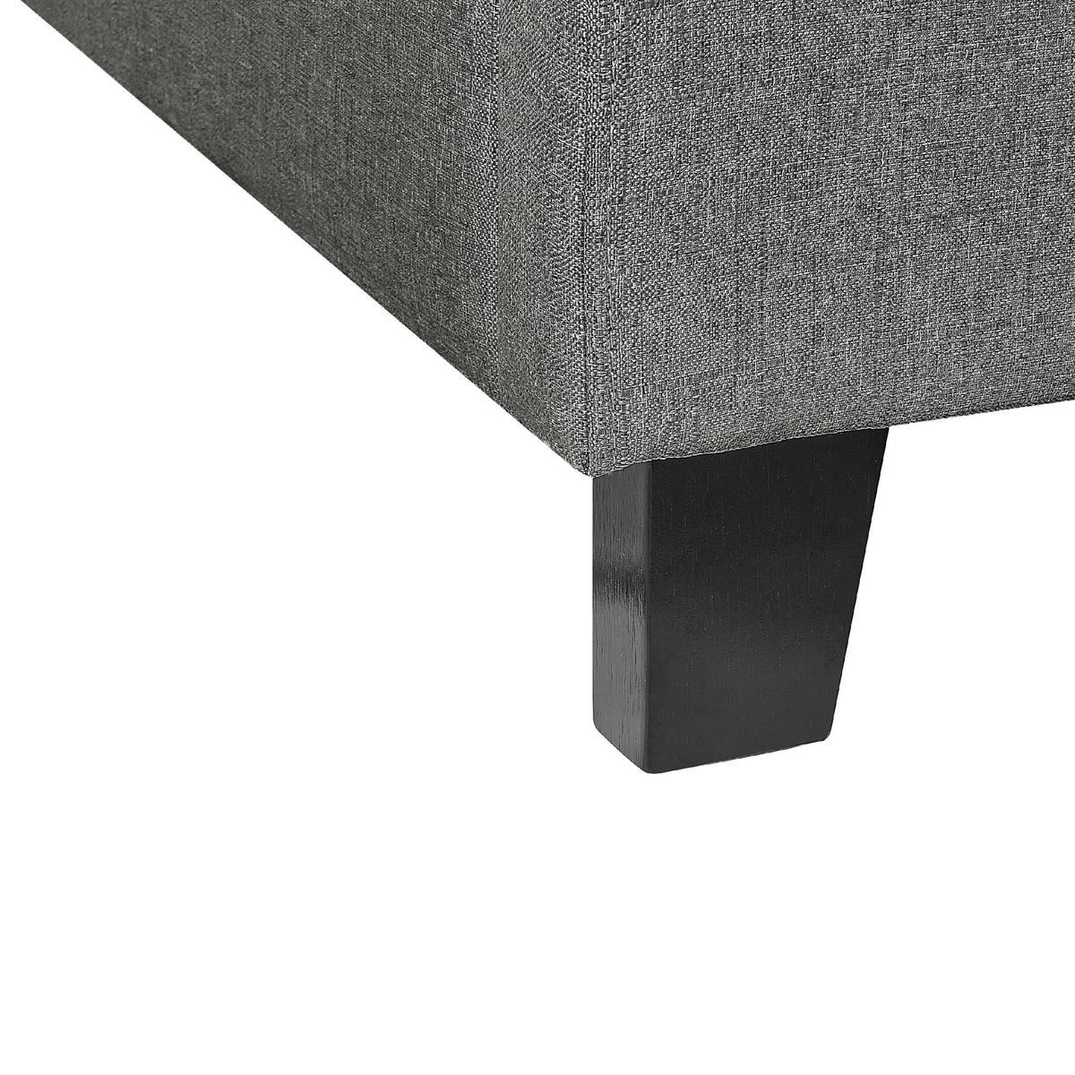 POLSTERBETT mit Lattenrost 90x200 cm Grau Roanne - Grau, Textil (90/200cm) - Beliani