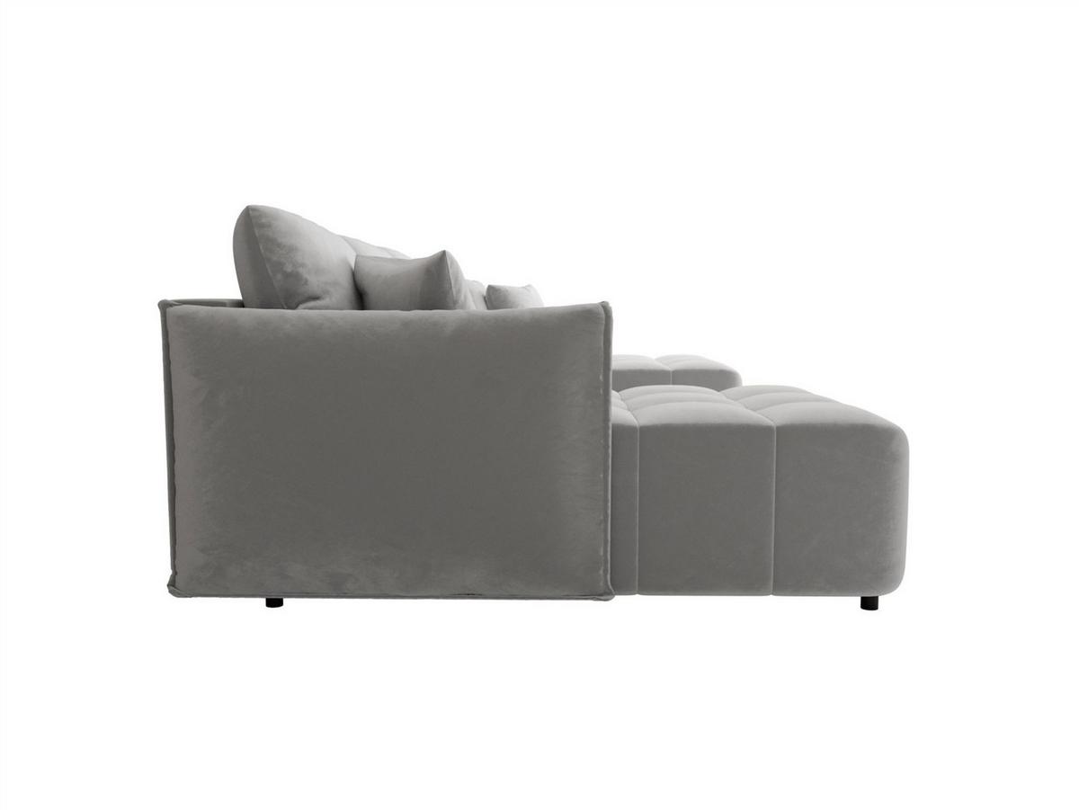 WOHNLANDSCHAFT Treviso - Hellgrau, Holzwerkstoff/Textil (342/88/185cm) - Fun Möbel