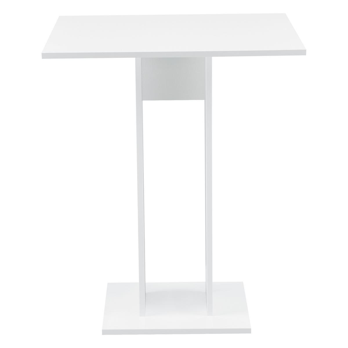 KÜCHENTISCH Lindesnes - Weiß Hochglanz, Holzwerkstoff (65/65/78cm) - [en.casa]
