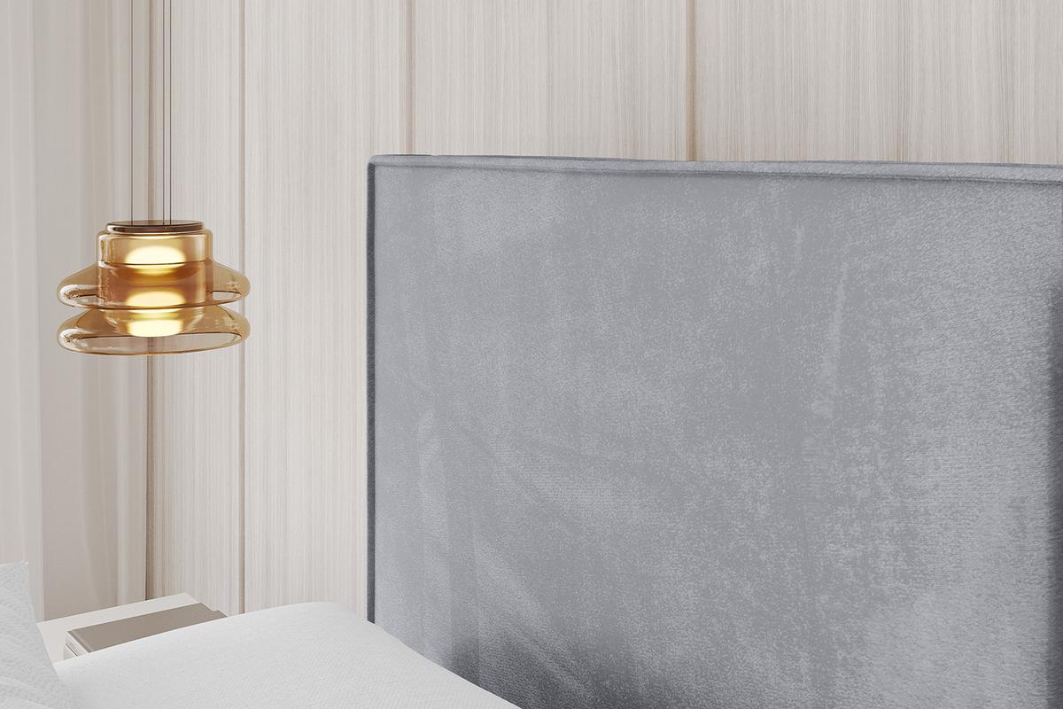 POLSTERBETT mit Bettkasten und Lattenrost, Boxbett ohne Matratze - EMMI 180x200 Hellgrau - Hellgrau, Holzwerkstoff/Textil (180/200cm) - ALTDECOR