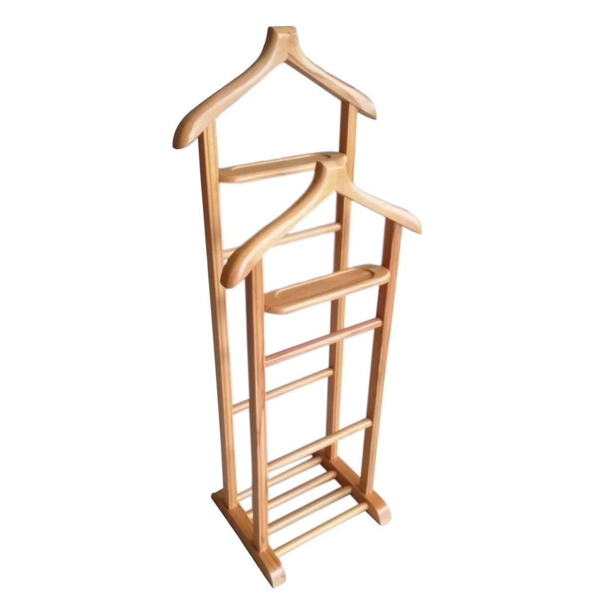 HERRENDIENER aus Massivholz 33/46/120 cm - Eschefarben, Holz (46/120/12cm) - Calicosy
