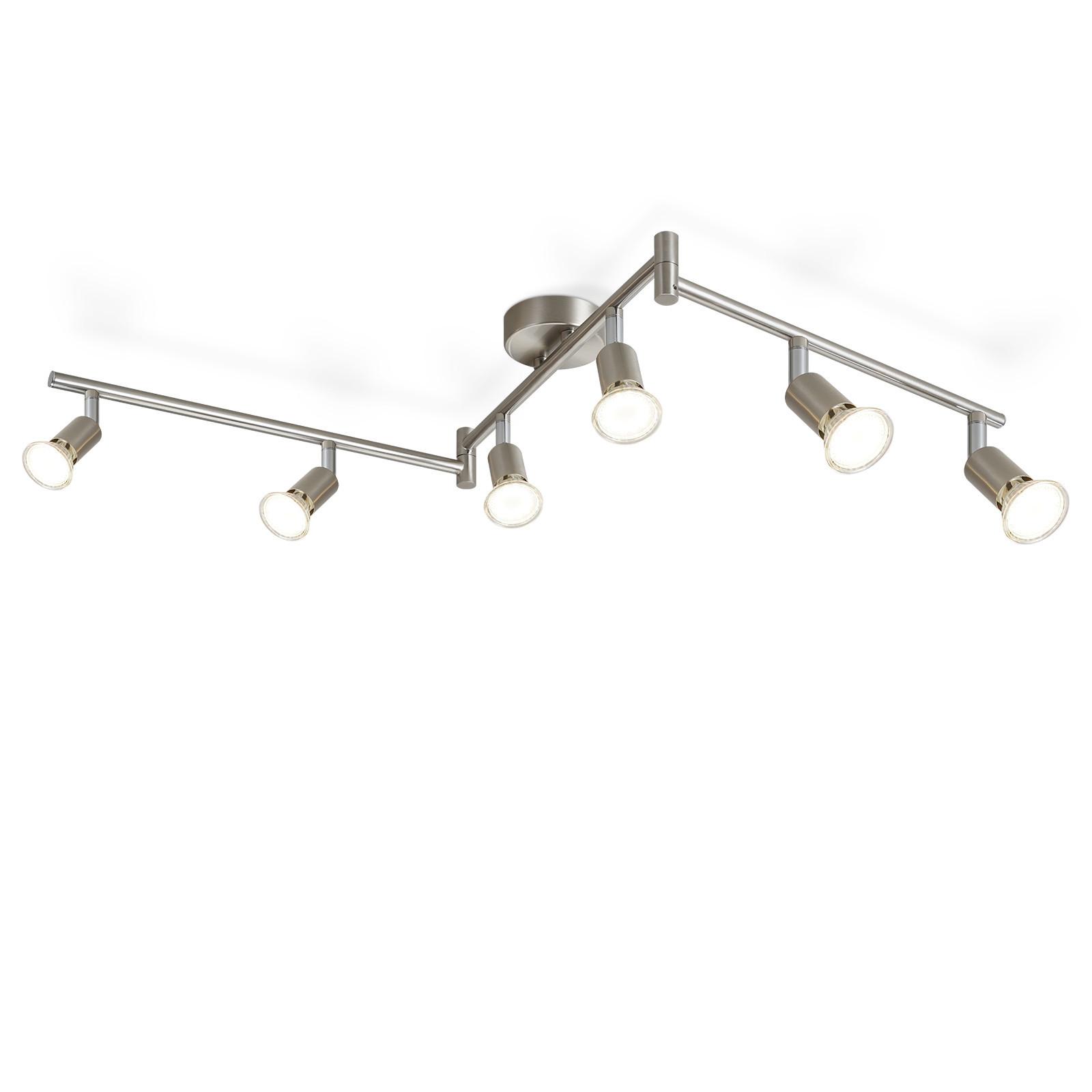 DECKENSTRAHLER Flammarion 8/15/108 cm - Alufarben, Metall (108/8/15cm) - ZMH