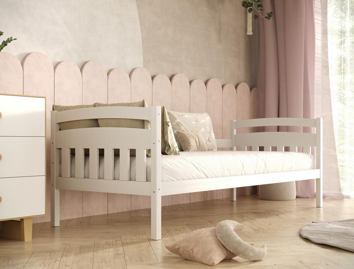 KINDERBETT Tosia mit Matratze 80/160 Weiß 80/160 - Weiß, Holz (80/160cm) - RAUMHIRSCH FURNITURE