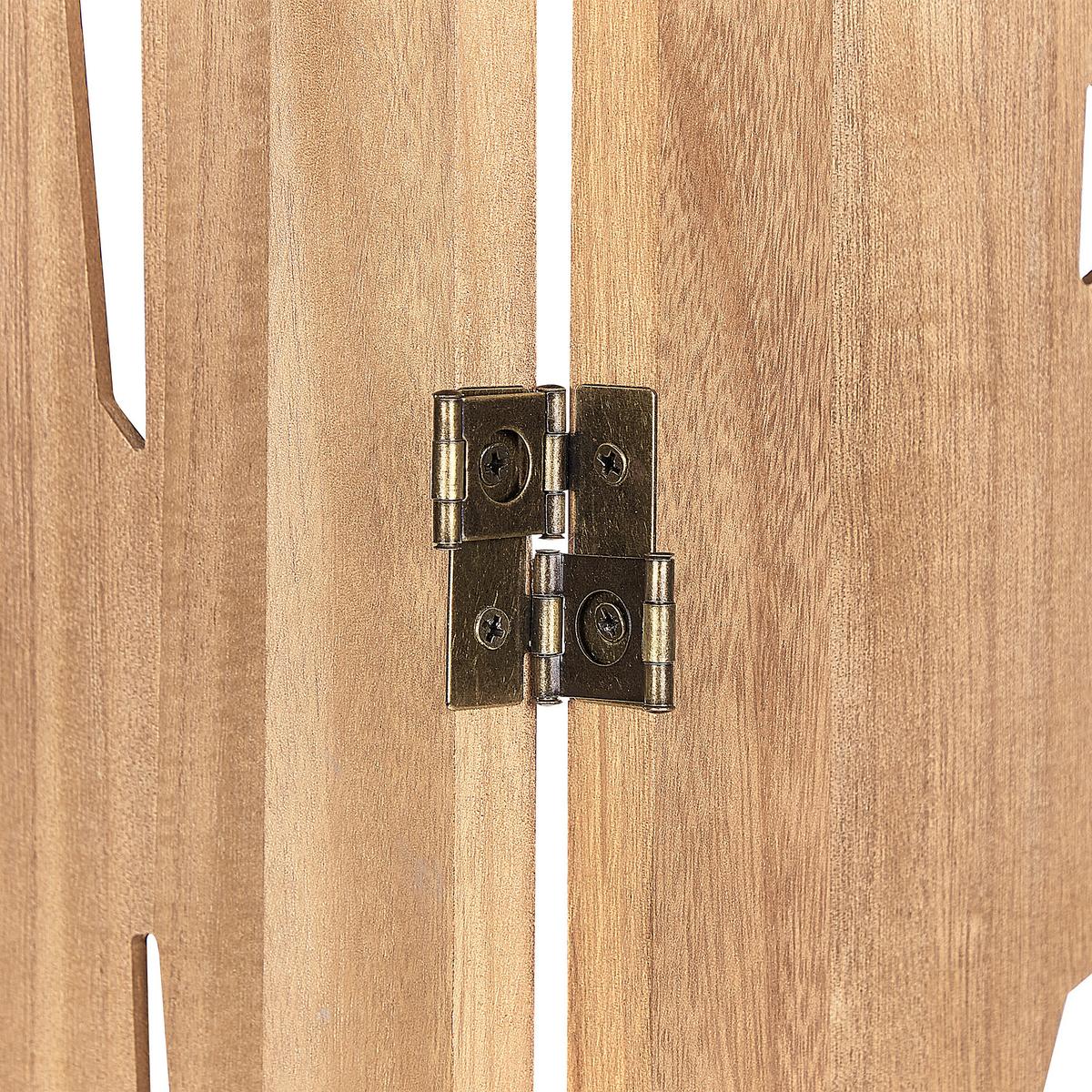 RAUMTEILER 3-teilig Hellbraun 122/170 cm Vernago - Braun, Holz (122/170/2cm) - Beliani
