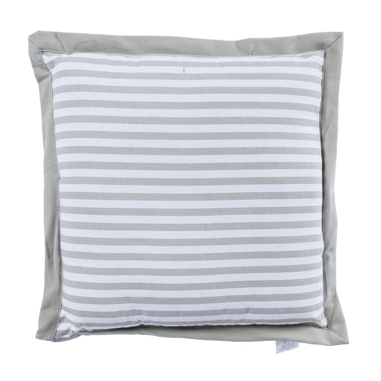 SITZKISSEN grau-weiß gestreift, 40/40/5 cm - Grau, Textil (40/40/5cm) - Homescapes