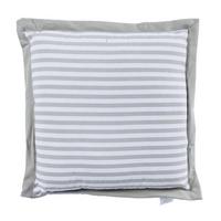 SITZKISSEN grau-weiß gestreift, 40/40/5 cm - Grau, Textil (40/40/5cm) - Homescapes