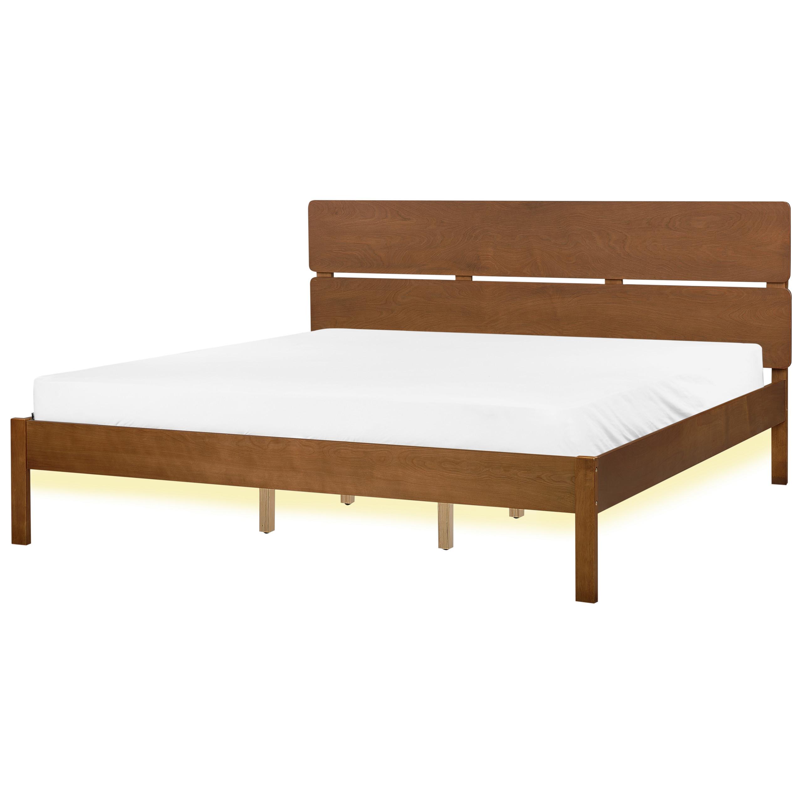 BETT 180/200 cm Braun Boisset - Braun, Holz (180/200cm) - Beliani