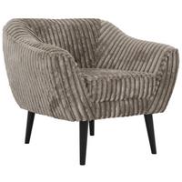 SESSEL PIRS - Hellbraun Cord - Schwarze Beine - Hellbraun/Schwarz, Holzwerkstoff/Textil (80/75/74cm) - MKS