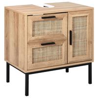 WASCHBECKENUNTERSCHRANK 60 cm Hellbraun Rosell - Naturfarben, Holzwerkstoff (60/60/40cm) - Beliani