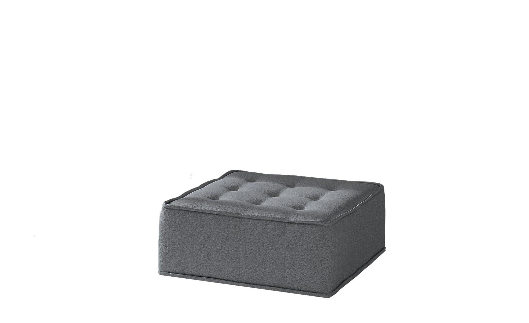 POLSTERHOCKER Sande In Alpine - Anthrazit, Holzwerkstoff/Textil (90/38/90cm) - Fun Möbel