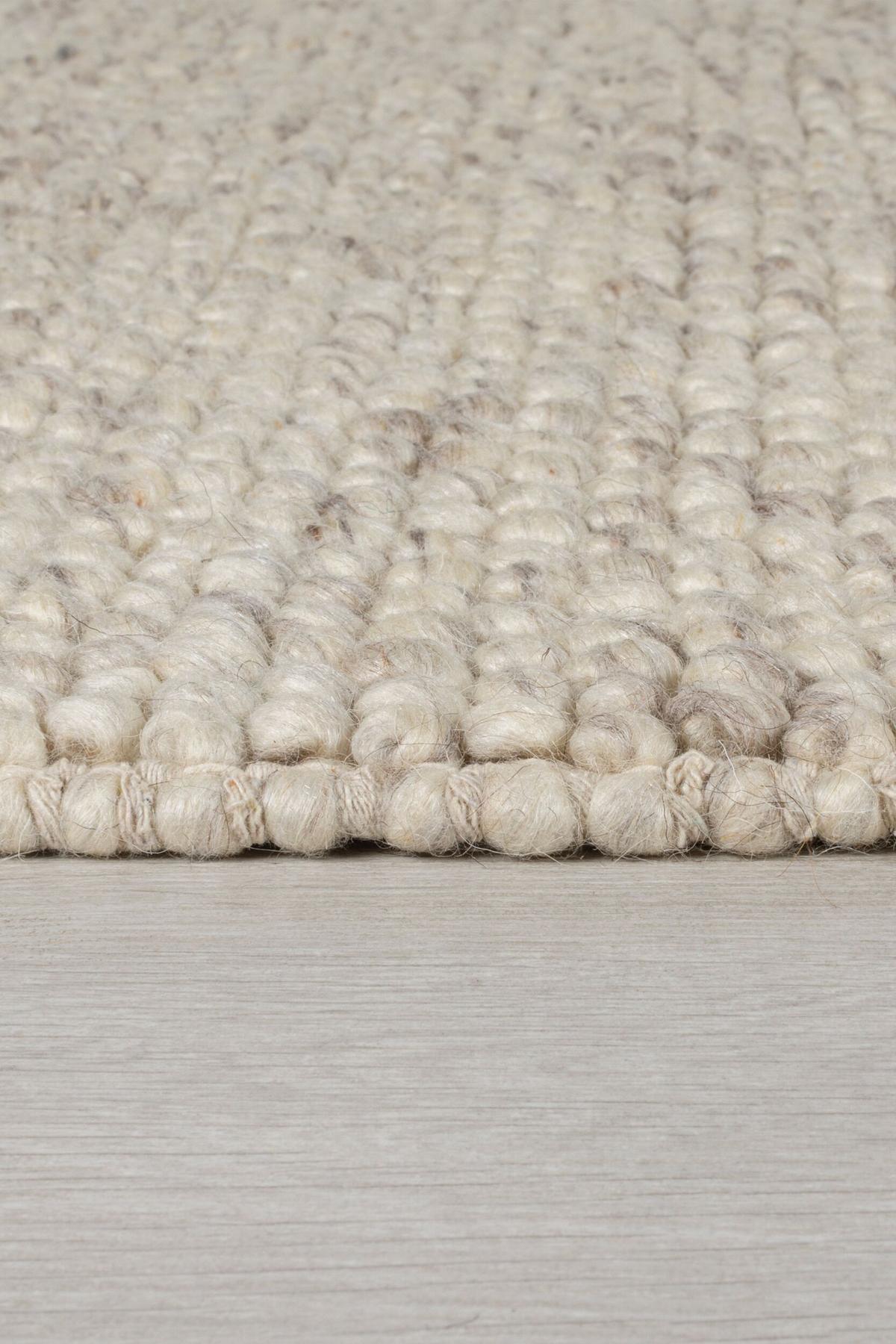 TEPPICH aus Wolle handgewebt MEDWAY in Beige, einfarbig, 160 x 230 cm - Beige, Textil (230/160cm) - KADIMA DESIGN