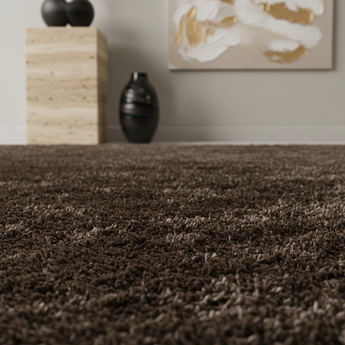 HOCHFLORTEPPICH SALZACH, einfarbig, Braun, 280 x 370 cm - Braun, Textil (370/280cm) - KADIMA DESIGN