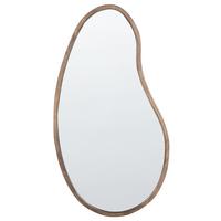 WANDSPIEGEL 70/130 cm Paulownia-Holz Hellbraun Cabidos - Hellbraun/Braun, Holz (70/130/3cm) - Beliani