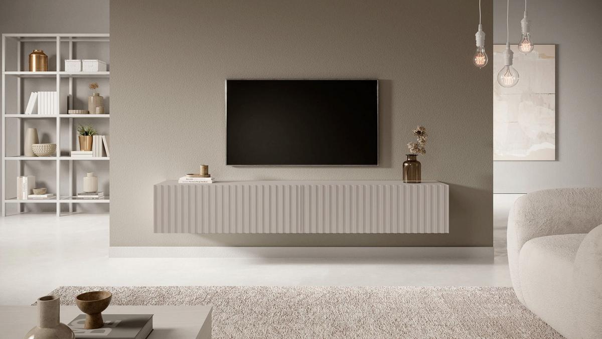 TV-HÄNGEBOARD Telire Greige 138,6 cm - Taupe, Holzwerkstoff (138.6/30/31.6cm) - Selsey