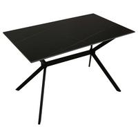 ESSZIMMERTISCH eckig Schwarz - Schwarz, Stein (70/120/76cm) - MCW
