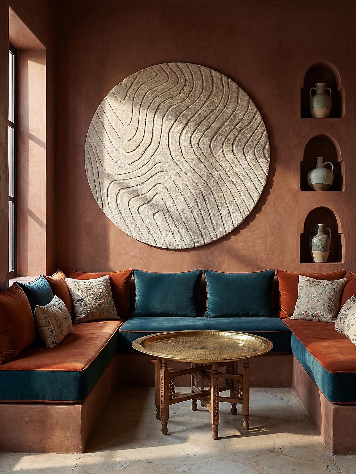 WOLLTEPPICH LEVEN, abstrakt, Beige, Ø 160 cm - Beige, Textil (160/160cm) - KADIMA DESIGN