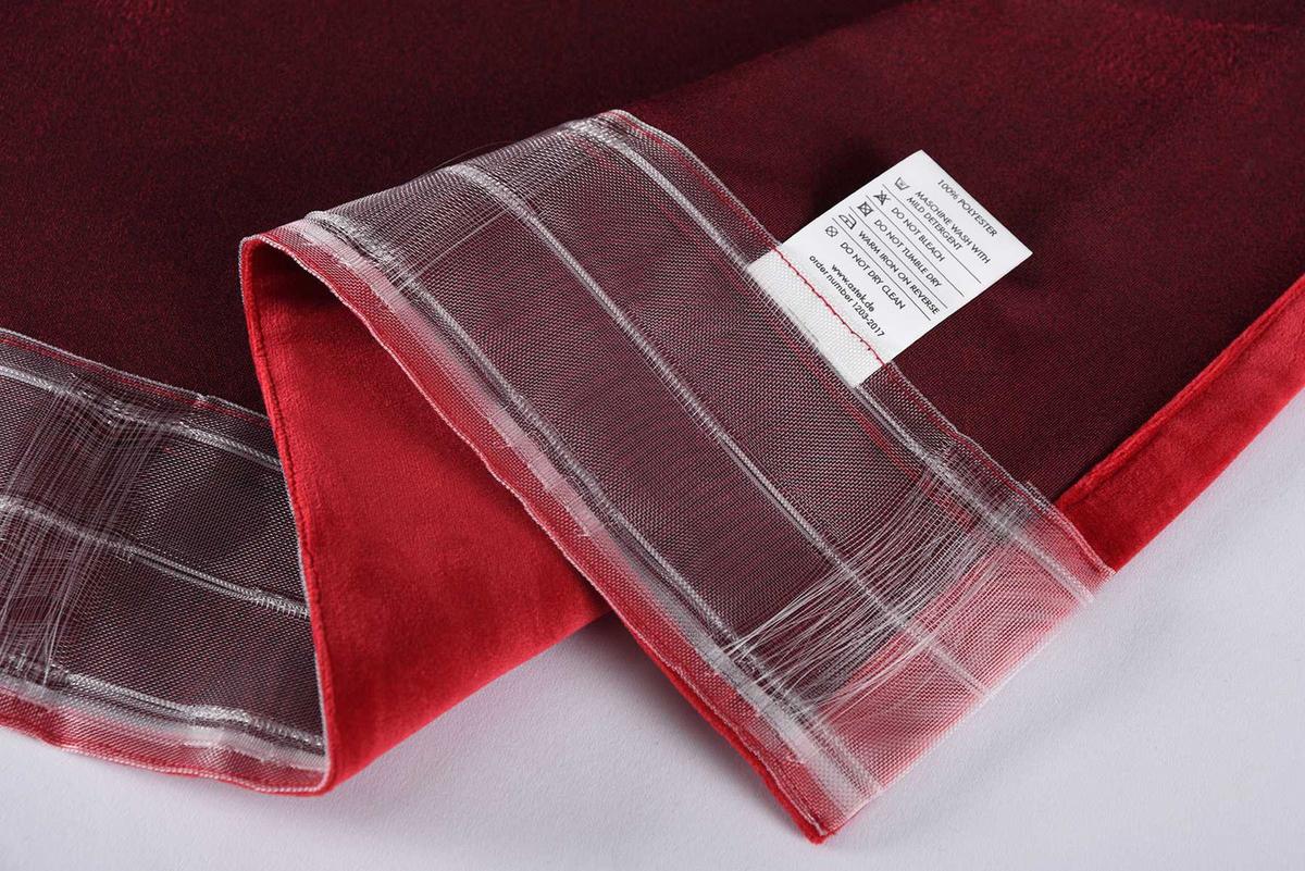 VORHANG 2ER SET MILANO HxB 280x135 cm Rot - Hellrot, Textil (135/280cm) - Gardinenbox