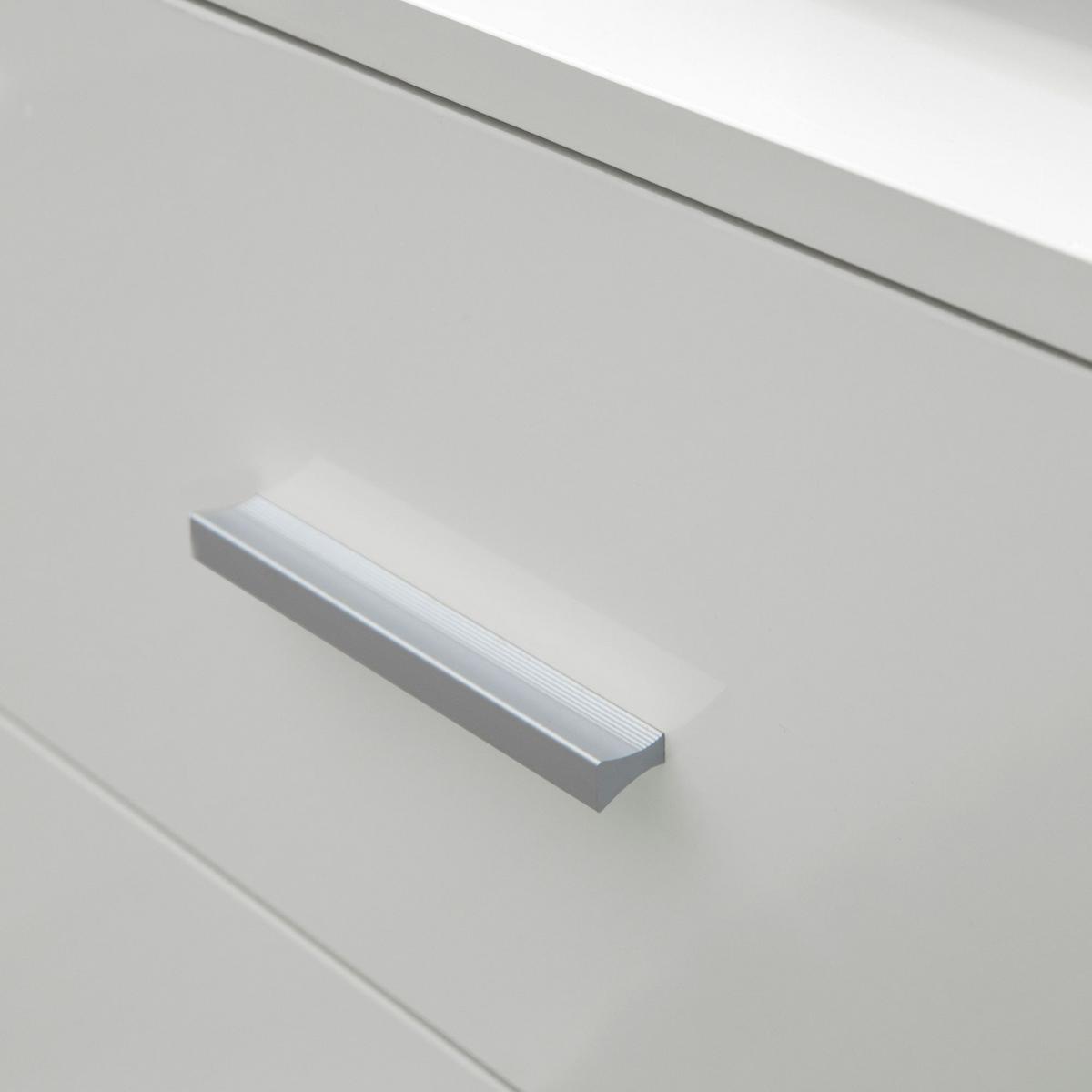 BADSCHRANK Weiß 60x65,5x33 cm mit großem Stauraum in matter Ausführung - Schwarz/Weiß, Holz (60/66/33cm) - KADIMA DESIGN