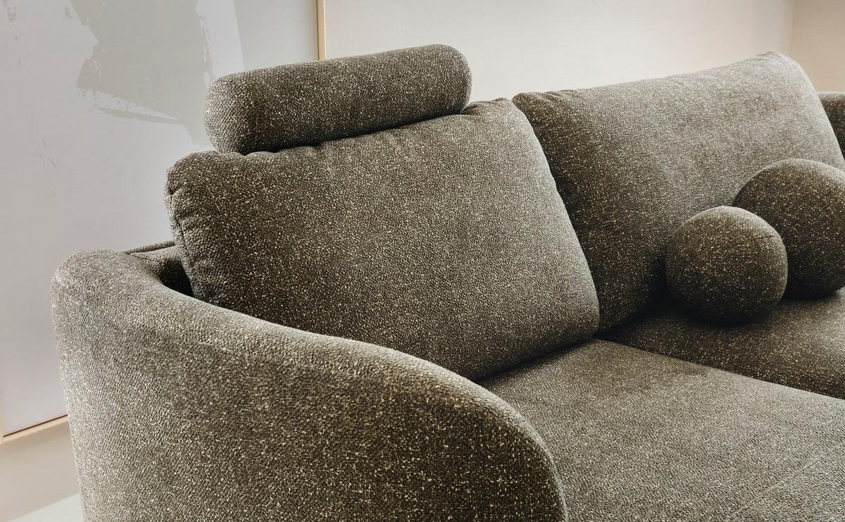 ECKSOFA VICO Grün Velours-Stoff mit Schlaffunktion - Grün, Holz (260/181cm) - MASSENO