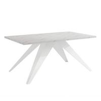 AUSZIEHTISCH XANDRO 140/80/76 cm mit Metallgestell, Weiß / Bianco - Perlmutt/Weiß, Holzwerkstoff/Metall (80/140/76cm) - Idohome