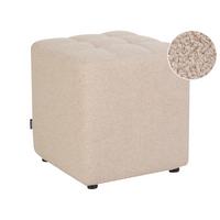 POUF Beige Kansas - Beige, Textil (38/39/38cm) - Beliani