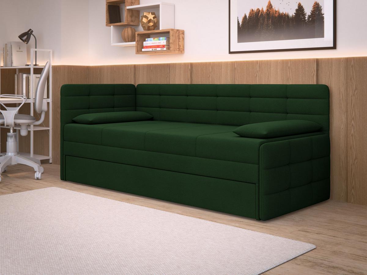 JUGENDBETT Sand - Schwarz/Grün, Holz/Kunststoff (162/189cm) - MIRJAN24
