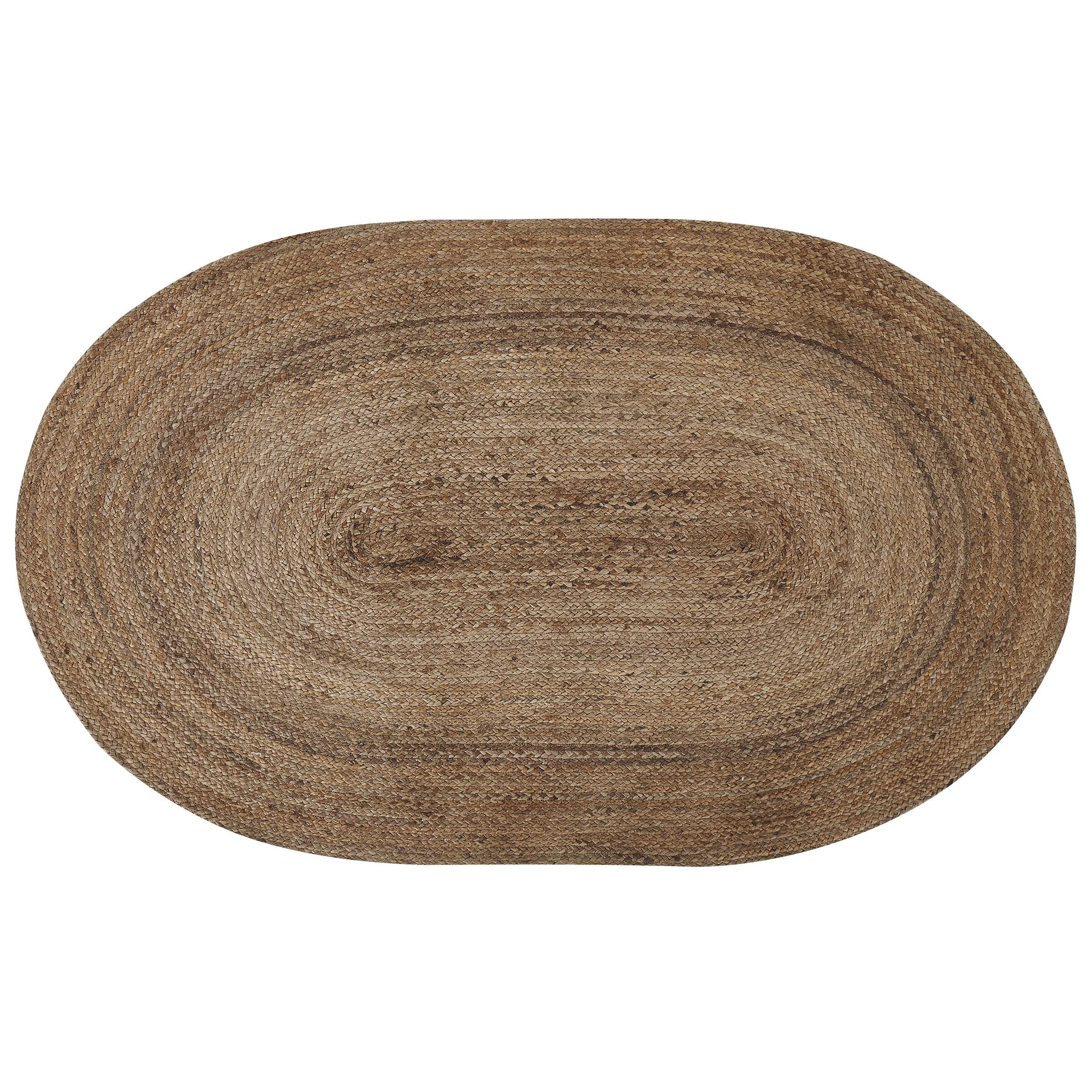 KURZFLOR-TEPPICH Demirci 150/100 cm - Beige, Naturmaterialien (100/150cm) - Beliani