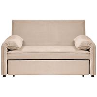 SCHLAFSOFA Stoff Hellbraun Horma - Hellbraun/Braun, Textil (160/92/84cm) - Beliani