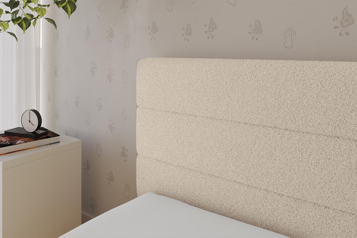 EINZELLBETT Jugendbett mit Bettkasten, Rechts - BEMY 100x200 Dunkelbeige - Taupe, Holzwerkstoff/Textil (100/200cm) - ALTDECOR