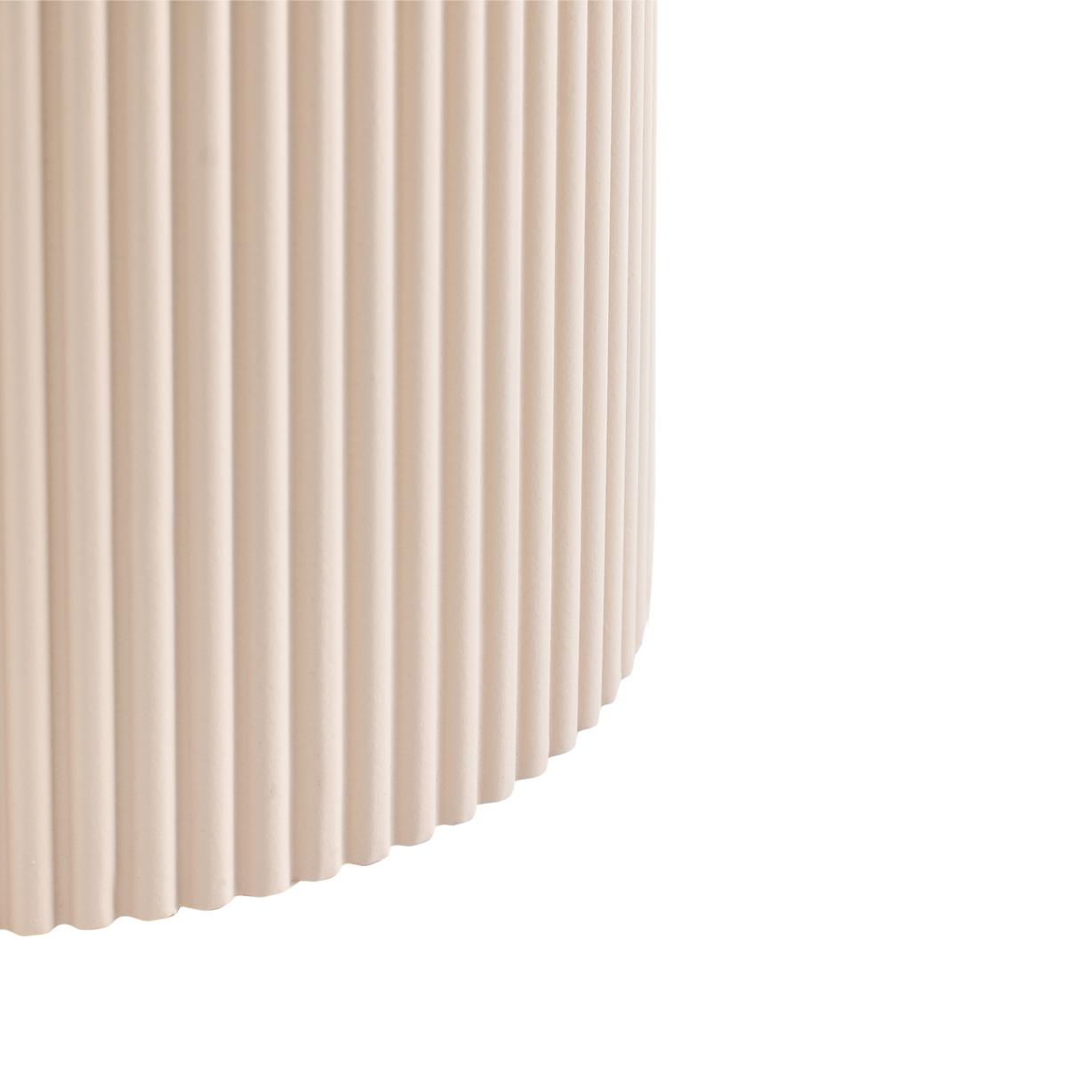 BEISTELLTISCH Weiß Claire - Creme, Holzwerkstoff (27/27/50cm) - Beliani