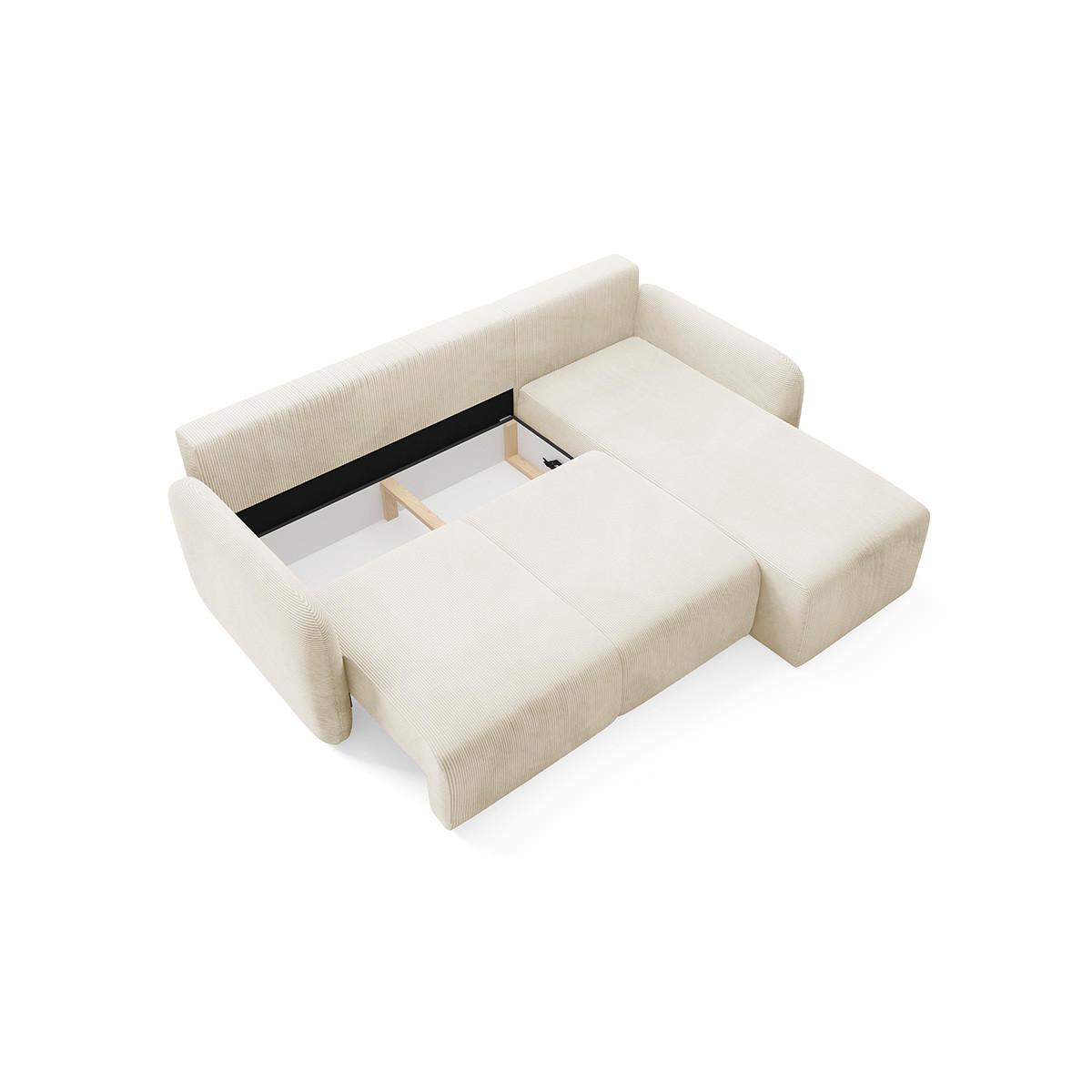 ECKSOFA Dora 3 Sitzplätze Beige - Beige, Holz (245/185cm) - Petits-meubles