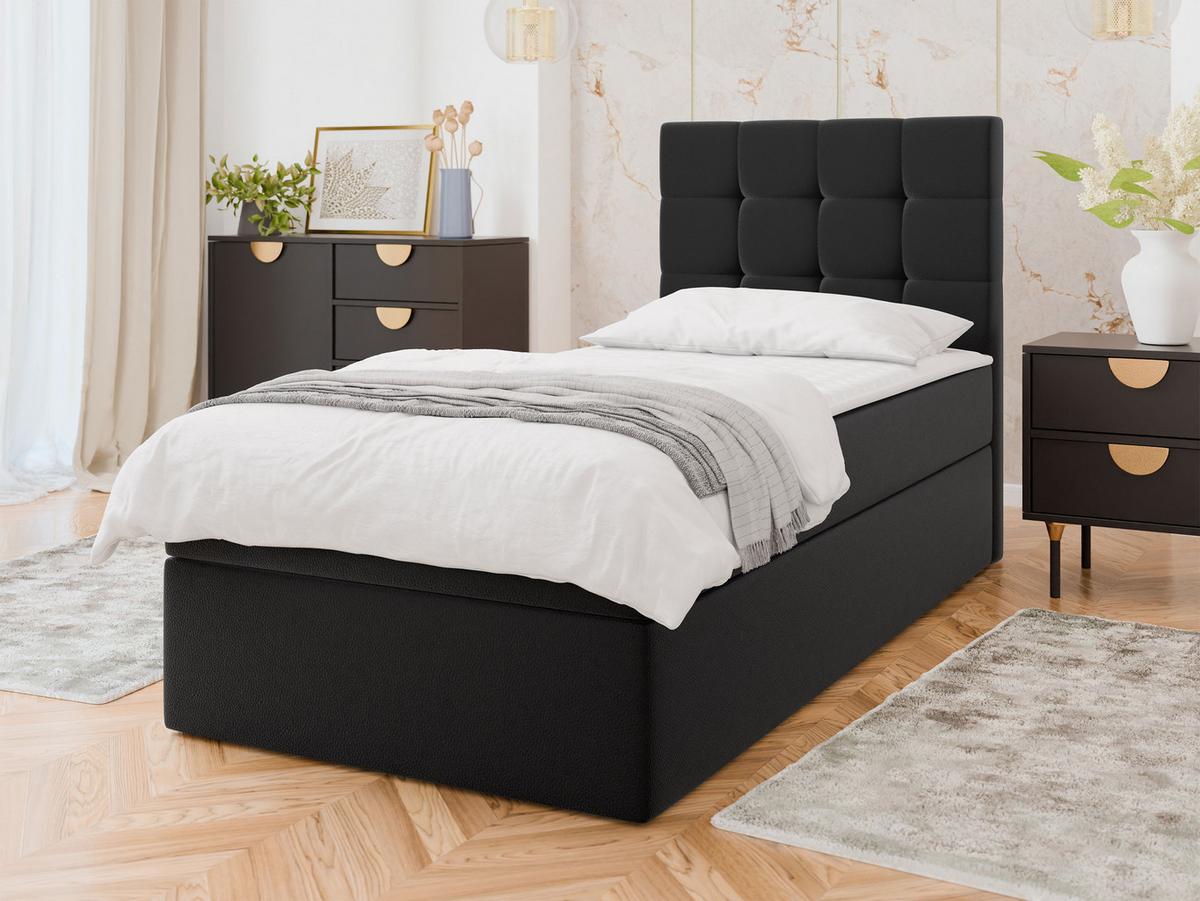 BOXBETT Luanda Single - H3 - Schwarz, Holz/Kunststoff (100/200cm) - MIRJAN24