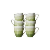KAFFEEBECHER Trio Grün 320 ml 6er Set - Grün, Keramik (0.32L) - Ritzenhoff Breker