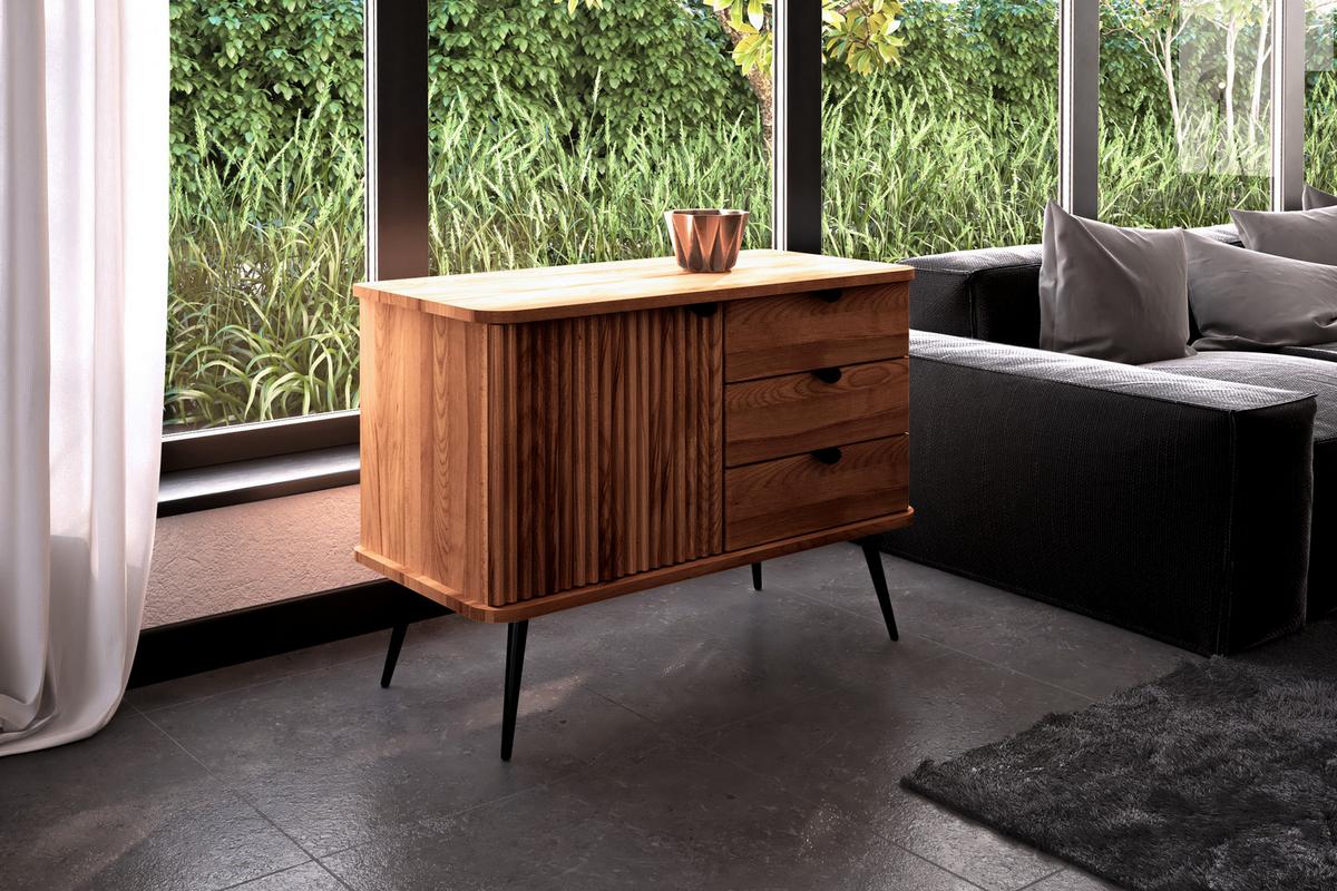 KOMMODE LINA - Kernbuche, Holz (97/72/46cm) - byoak
