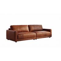 SOFA MARLIN Braun Lederfaserstoff - Schwarz/Braun, Leder/Kunststoff (262/80/100cm) - KAWOLA