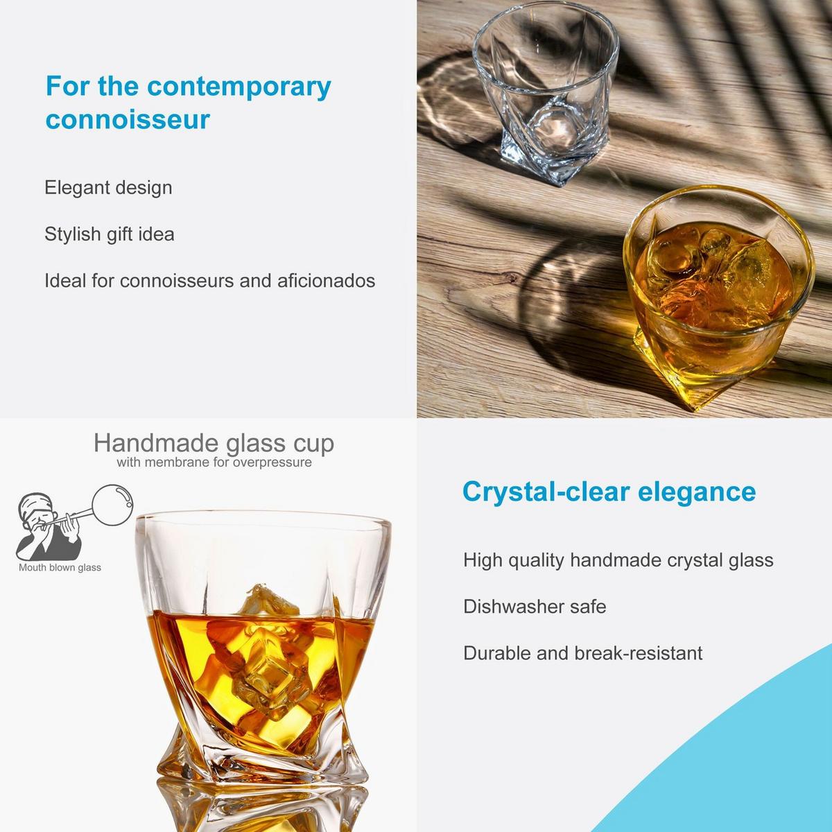WHISKY GLAS Set (4-tlg.) - Transparent, Glas (0.3L) - Intirilife