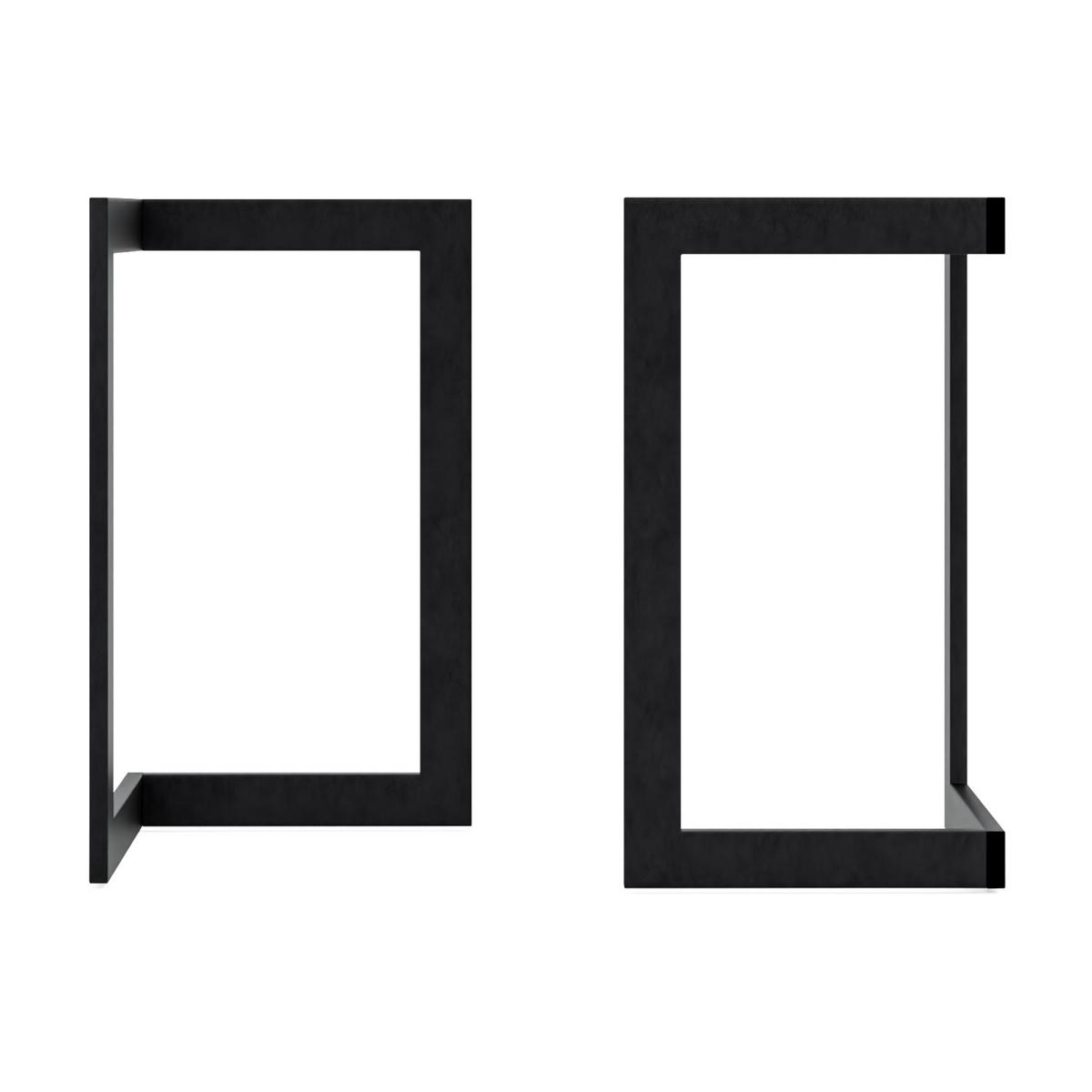TISCHGESTELL-SET 2 TLG. Kaskinen - Schwarz, Metall (39.5/72/39cm) - [en.casa]
