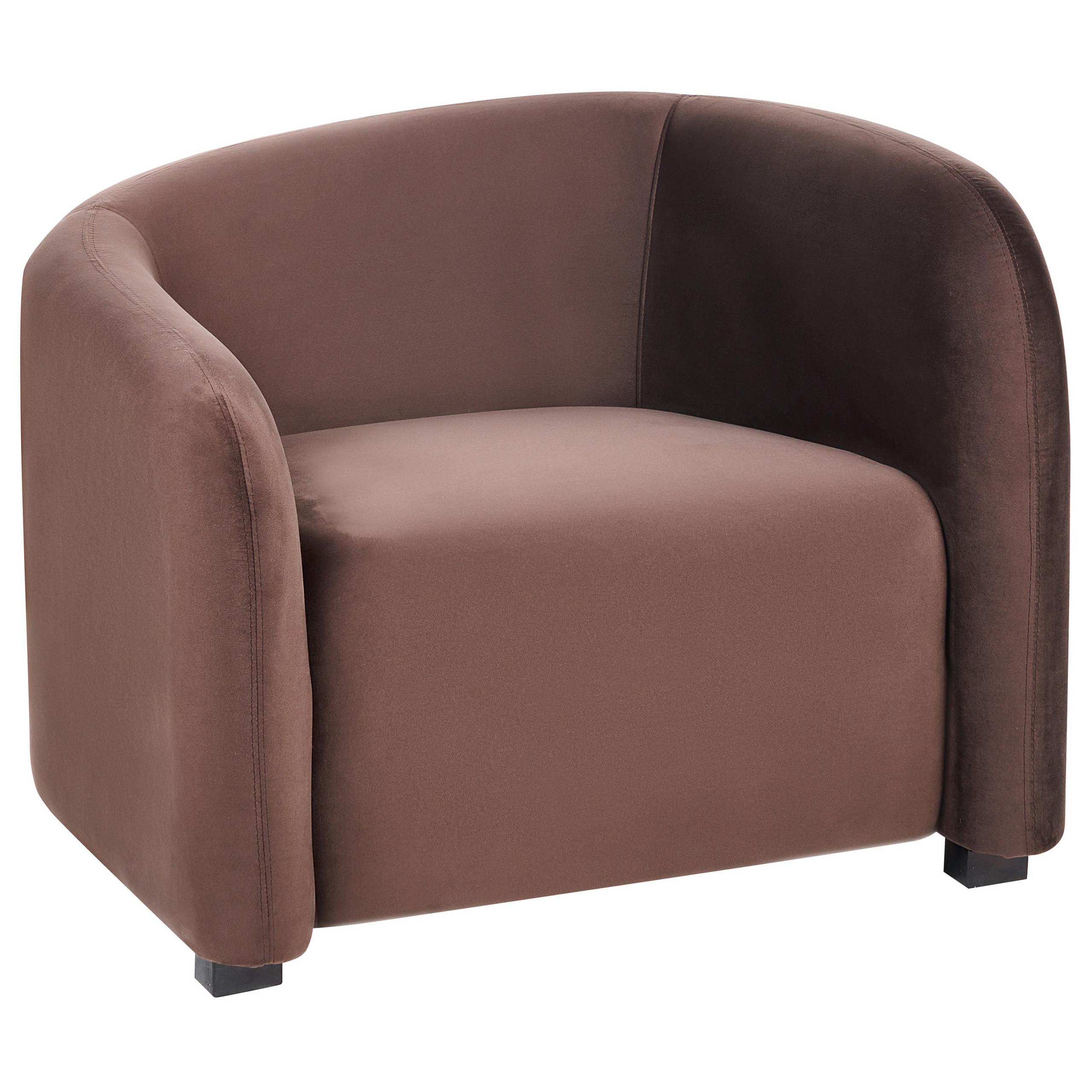 SESSEL Dunkelbraun Veltada - Dunkelbraun, Textil (95/72/86cm) - Beliani