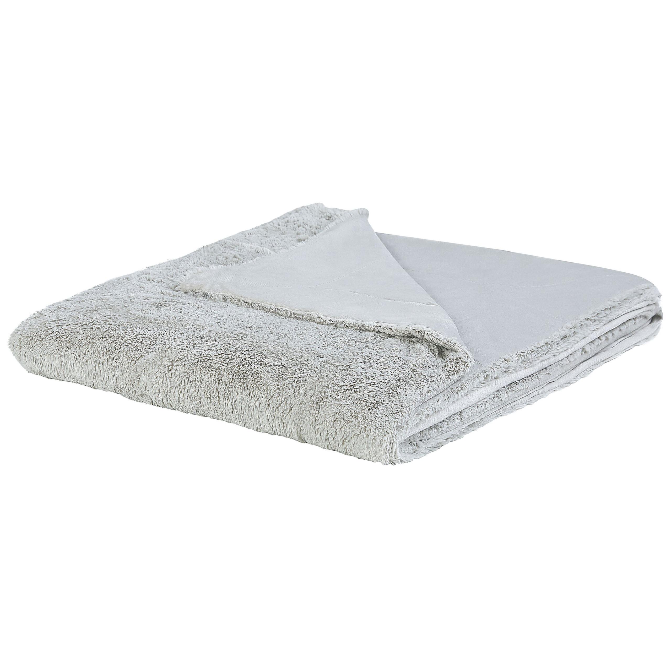 TAGESDECKE Grau 180 x 200 cm Gelik - Grau, Textil (180/200cm) - Beliani