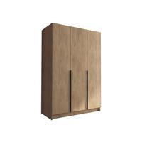 KLEIDERSCHRANK Calia I - Eichefarben/Schwarz, Holzwerkstoff/Metall (150/215/58cm) - MIRJAN24