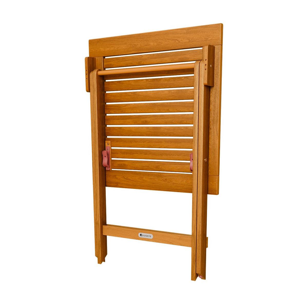 GARTENBEISTELLTISCH Zadar natur 46x46x46 cm - Naturfarben, Holz (46/46/46cm) - Juskys