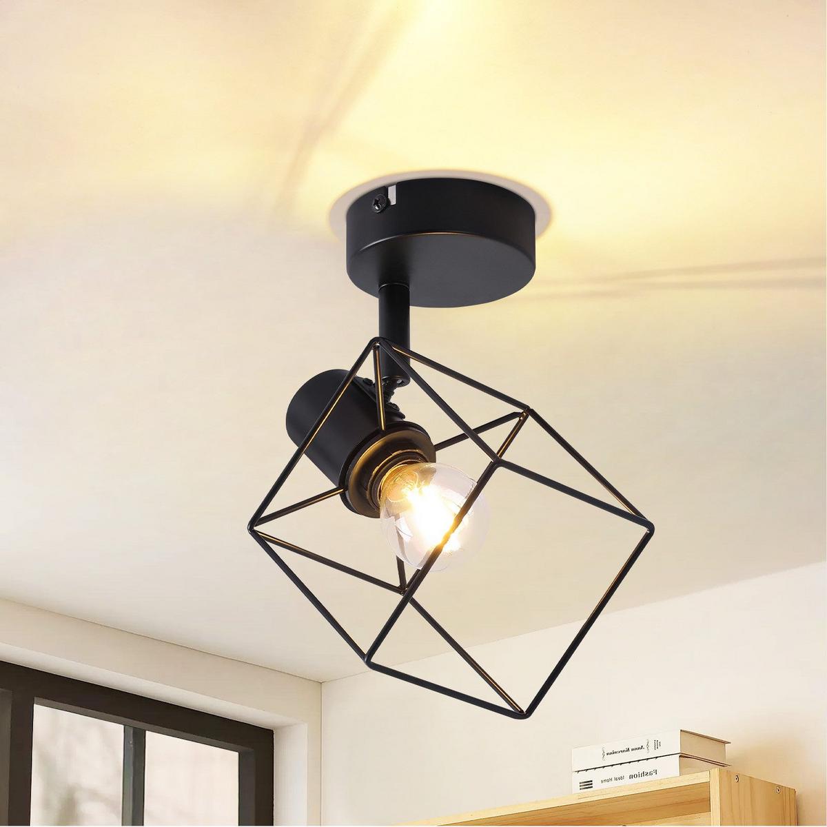 DECKENSTRAHLER Fürth 1-flammig 10/10/15 cm - Schwarz, Metall (10/10/15cm) - Nettlife