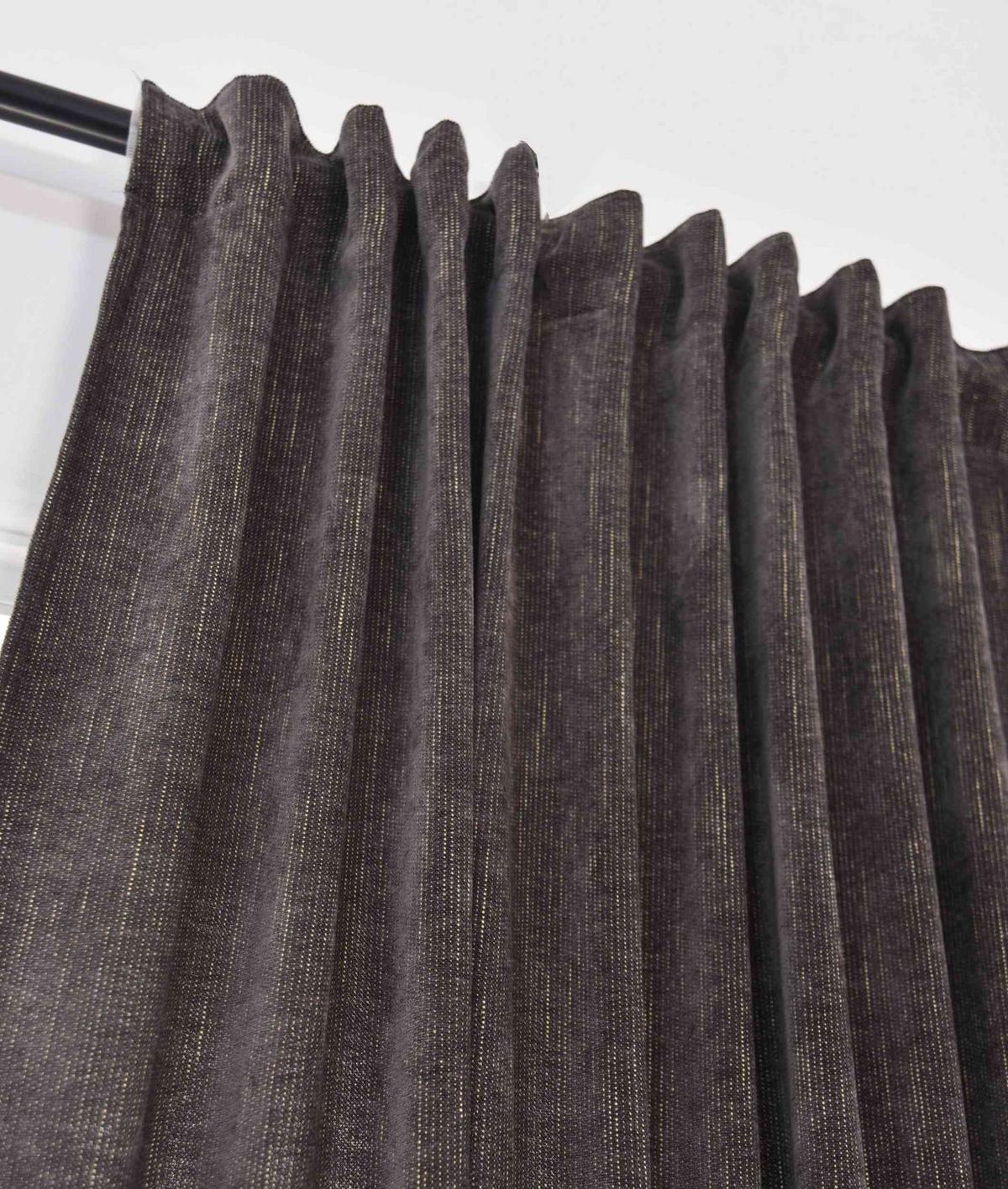 VORHANG LUREX HAVANNA HxB 245x135 cm Braun Gold - Braun, Textil (135/245cm) - Gardinenbox