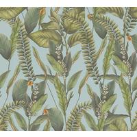 VLIESTAPETE Grün 53/1005 cm - Blau, Textil (53/1cm) - KUNSTLOFT