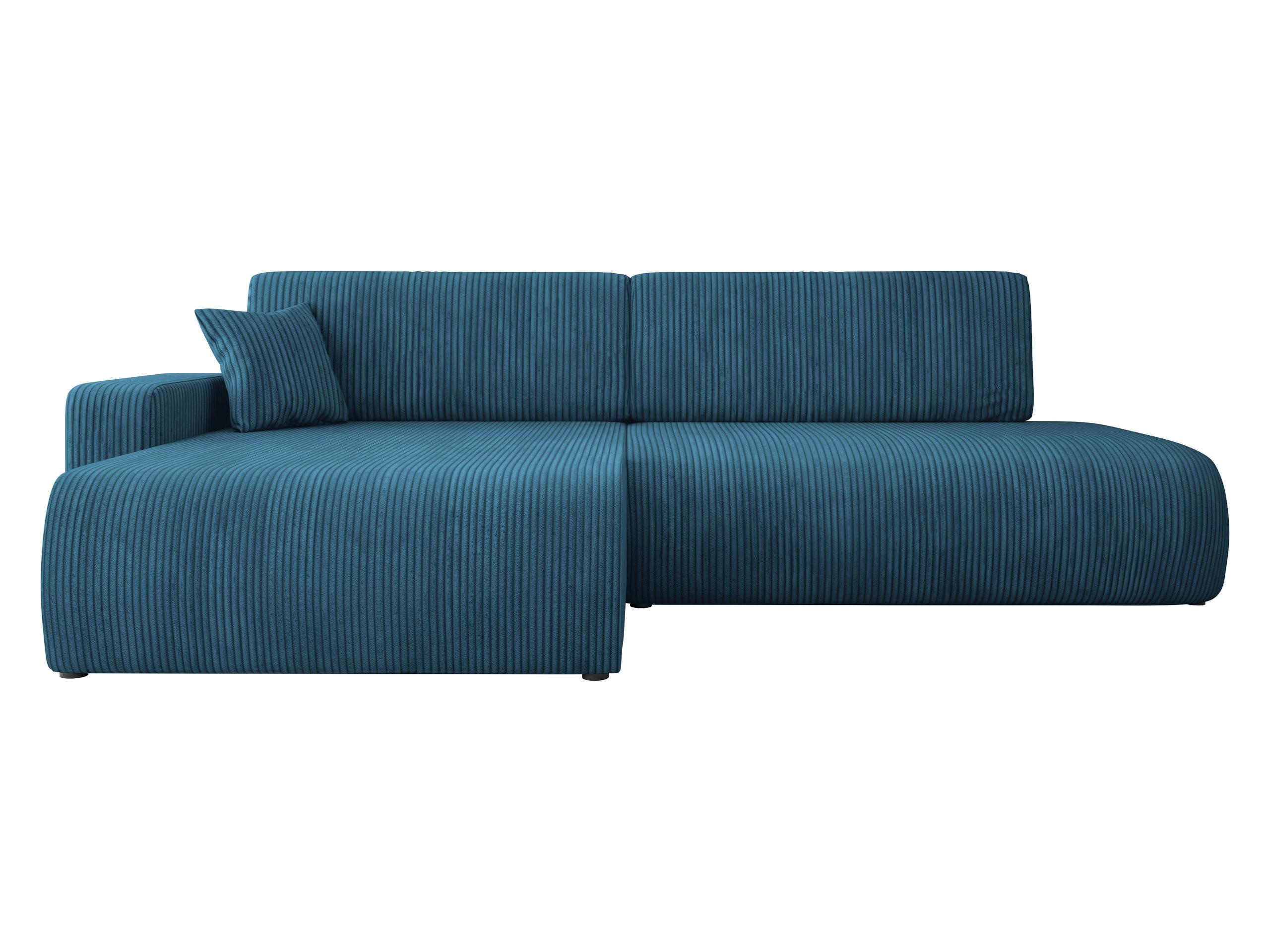 ECKSOFA Piano O Cord - Blau/Schwarz, Holz/Kunststoff (262/145cm) - MIRJAN24