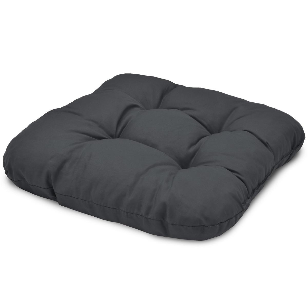 STUHLKISSEN Lisa 40/40/8 cm Anthrazit 4tlg - Anthrazit, Textil (40/40cm) - Beautissu 