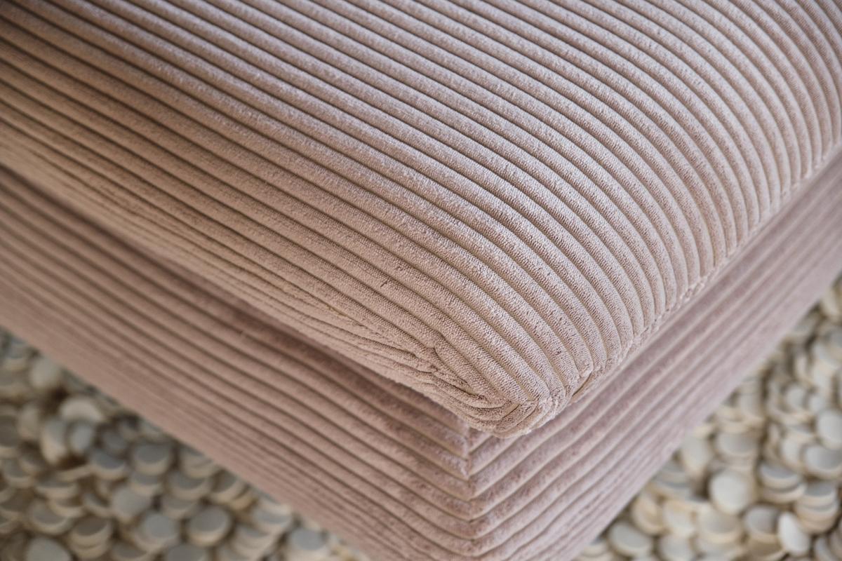 LONGSEAT CHAMRE Taupe Cord - Taupe/Schwarz, Textil/Metall (130/95/160cm) - KAWOLA